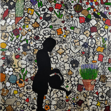 Ancestral Garden 1501, 2015, Hei Myung C. Hyun, 60 x 45 inches, Mixed media