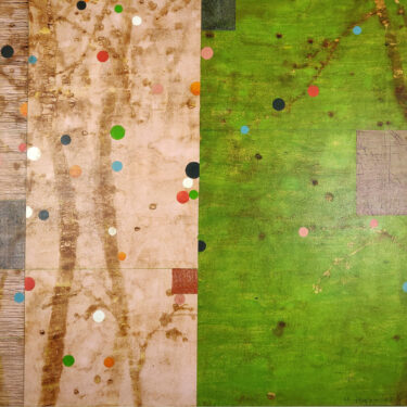 Cherry Blossom 1107, 2007, Hei Myung C. Hyun, 48 x 56 inches, Mixed media