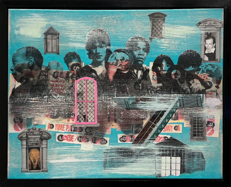 SUMMER 1979, 16”x20”, mixed media on canvas, 2025