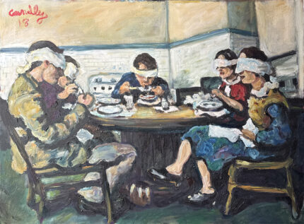 Chuck Connelly, Dinner Party 2015, 38" x 50"