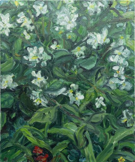 Chuck Connelly - Foliage White Flowers 2003, 24" x 20"